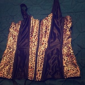 Cheetah print corset